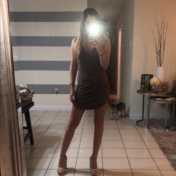 Agaci suede mauve dress - Picture 1 of 3